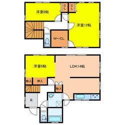 西岐波戸建の物件間取画像